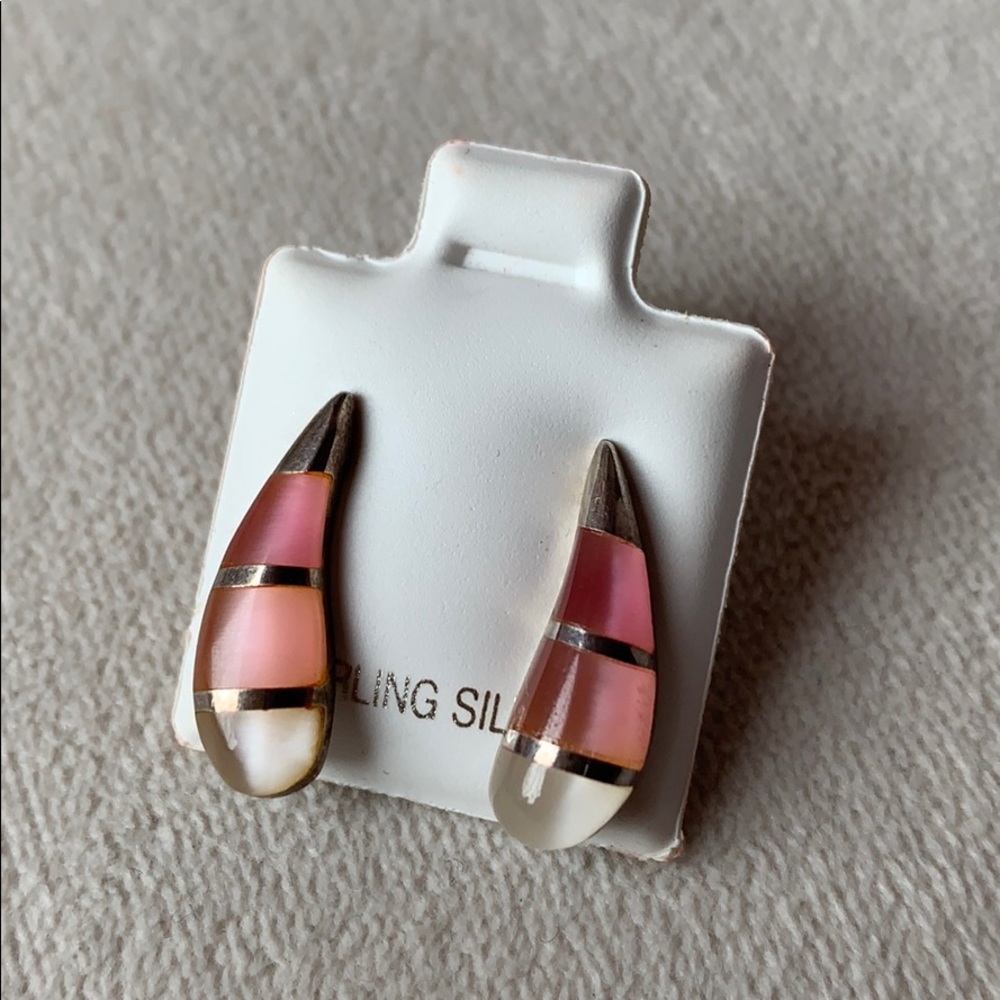 Sterling silver rain drop earrings